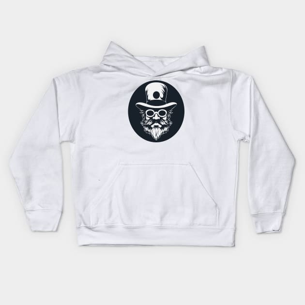 bearded man Kids Hoodie by inazuma